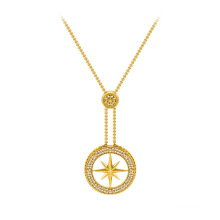 Shangjie OEM Seodra mothers day gifts necklace Women Pendant 18K gold plated necklace Eight awn star long chain mama necklace
